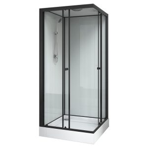Душевая кабина Loranto Neo 90х90 Черный / Прозрачное CS-22110