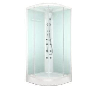 Душевая кабина Domani-Spa Delight Slim 100х100 Белый, Поддон низкий Душевая кабина Domani-Spa Delight Slim 100х100 Белый, Поддон низкий